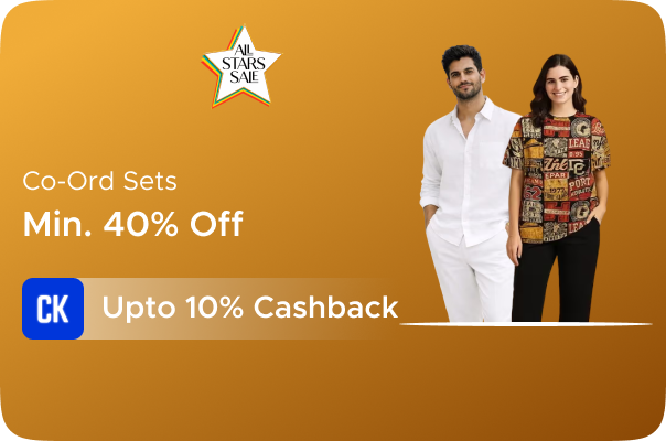Min 40% Off on Co-Ord Sets + Upto 10% Cashback